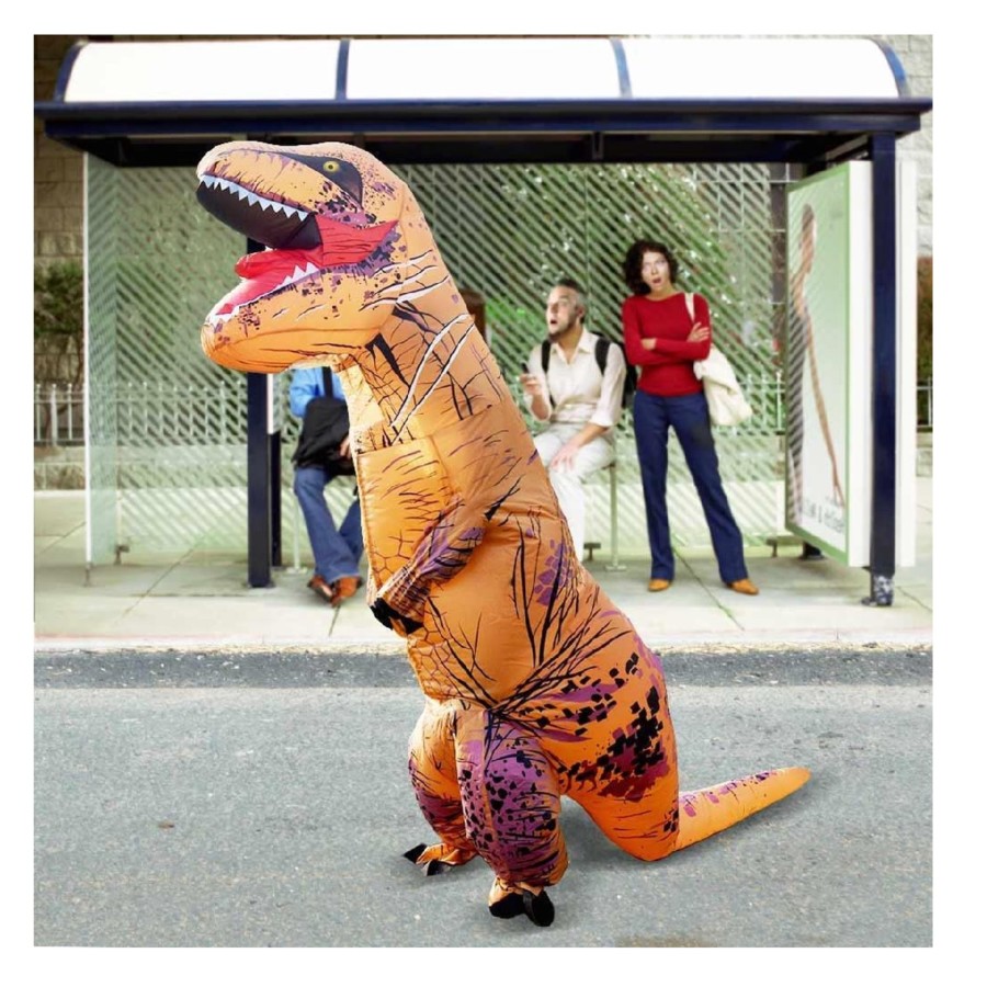 verklaren bellen Goneryl iBello opblaasbaar T-rex dinosaurus kostuum voor volwassenen dino-pak  carnaval – iBello Gadgets en Gifts